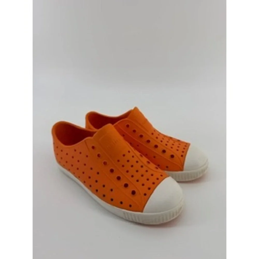 Native Jefferson Kids Orange Slip On Water Shoes Size J1 Perforated EVA Sneaker